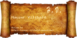 Hauzer Vilibald névjegykártya